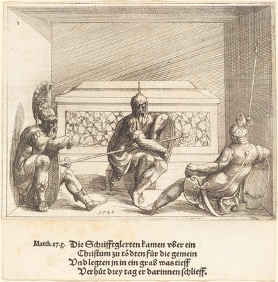 Cristo na tumba, 1548. de Augustin Hirschvogel