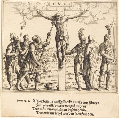Cristo recebe vinagre para beber de Augustin Hirschvogel