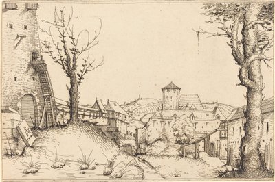 Pátio de um Castelo, 1546. de Augustin Hirschvogel