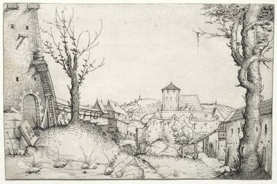 Pátio de um castelo de Augustin Hirschvogel
