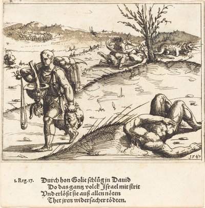 David decapita Golias, 1547. de Augustin Hirschvogel