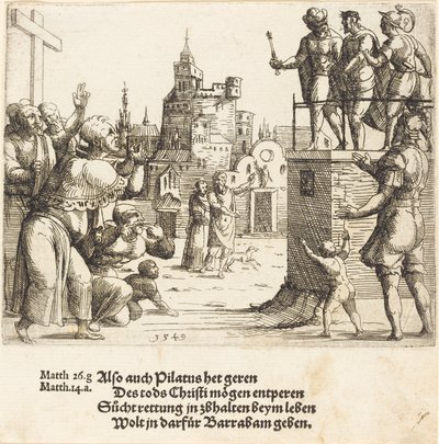 Eis o homem, 1549 de Augustin Hirschvogel
