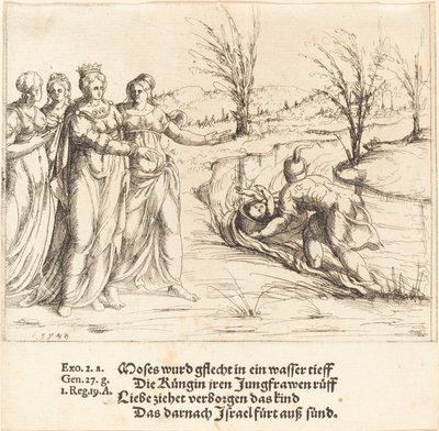 Descoberta de Moisés de Augustin Hirschvogel