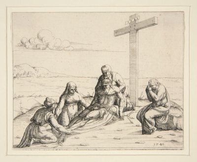 José e Nicodemos com o Corpo de Cristo de Augustin Hirschvogel
