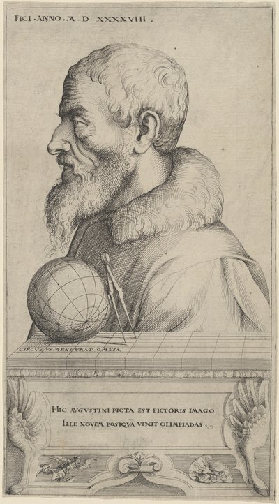 Auto-Retrato, 1548 de Augustin Hirschvogel