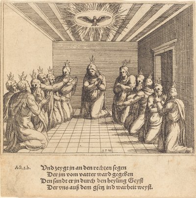 A Descida do Espírito Santo, 1548. de Augustin Hirschvogel