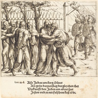 O Beijo de Judas. de Augustin Hirschvogel