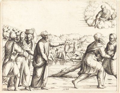 O Senhor adoça as águas de Mara de Augustin Hirschvogel