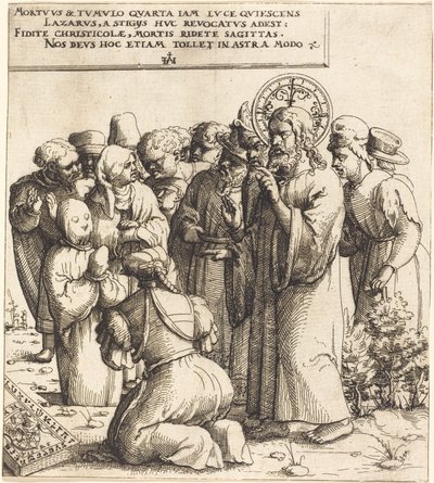 A Ressurreição de Lázaro de Augustin Hirschvogel