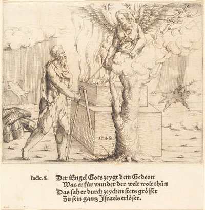 O sacrifício de Gideão de Augustin Hirschvogel