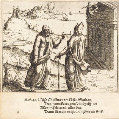 A tentação de Cristo de Augustin Hirschvogel