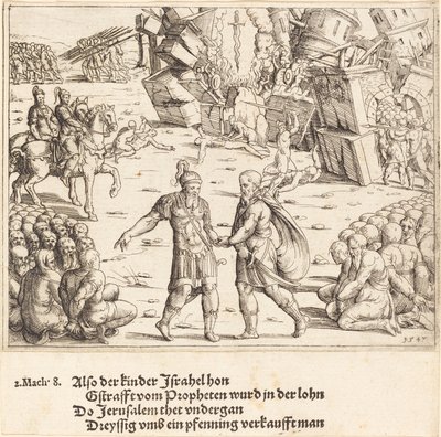 A vitória de Judas Macabeu sobre Niccanor, de Augustin Hirschvogel