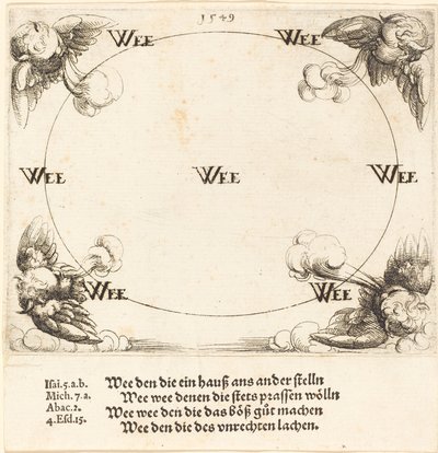 Ai é pronunciado nos escribas e fariseus, 1549. de Augustin Hirschvogel