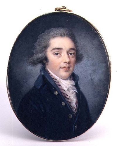 Retrato de um Jovem, c.1790 (aguarela e guache) de Augustin Ritt