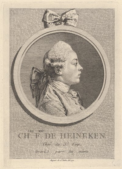 Retrato de Charles-Frédéric de Heinecken de Augustin de Saint-Aubin