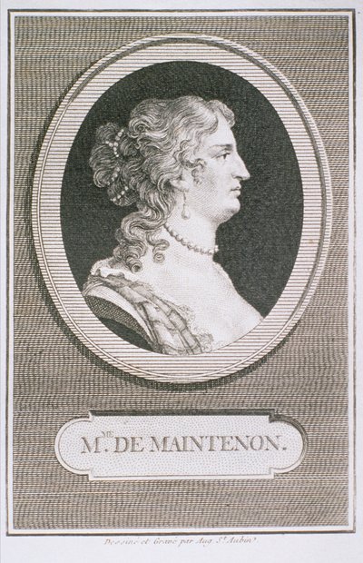 Francoise d&39;Aubigne, madame de Maintenon (1635-1719) de Augustin de Saint Aubin