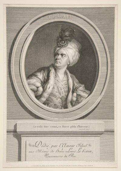 Henri Louis Cain (chamado Le Kain) (1728-1778) de Augustin de Saint Aubin