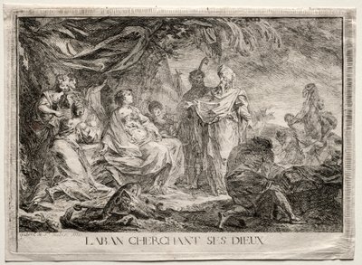 Labão buscando seus deuses. de Augustin de Saint Aubin