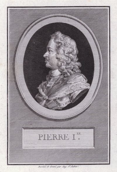 Pedro o Grande, Czar da Rússia (gravura) de Augustin de Saint Aubin
