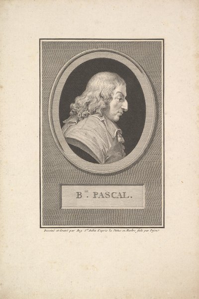 Retrato de Blaise Pascal, 1802. de Augustin de Saint Aubin
