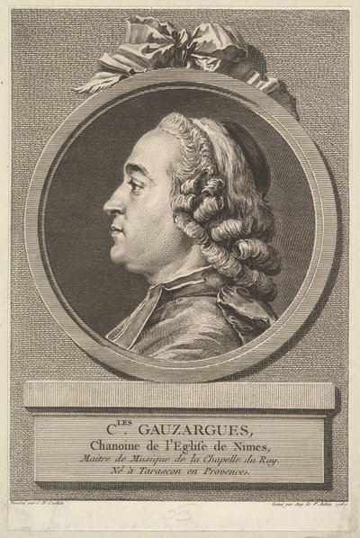 Retrato de Charles Gauzargues, 1767. de Augustin de Saint Aubin