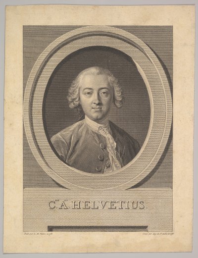 Retrato de Claude Adrien Helvétius 1715-1771, 1772. de Augustin de Saint Aubin