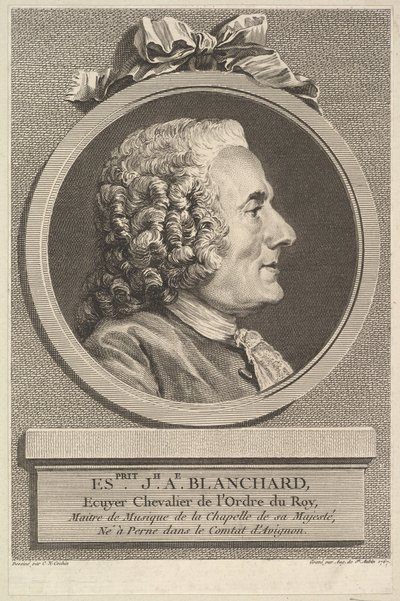 Retrato de Esprit-Joseph-Antoine Blanchard, 1767. de Augustin de Saint Aubin