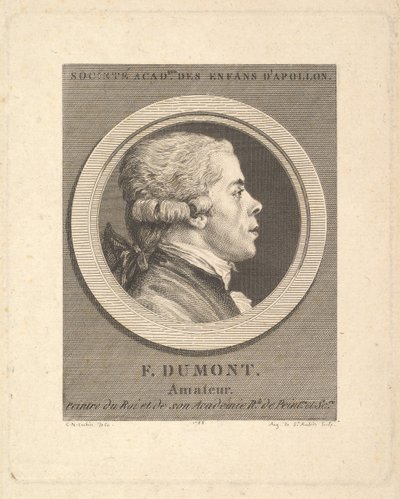 Retrato de François Dumont, 1788. de Augustin de Saint Aubin