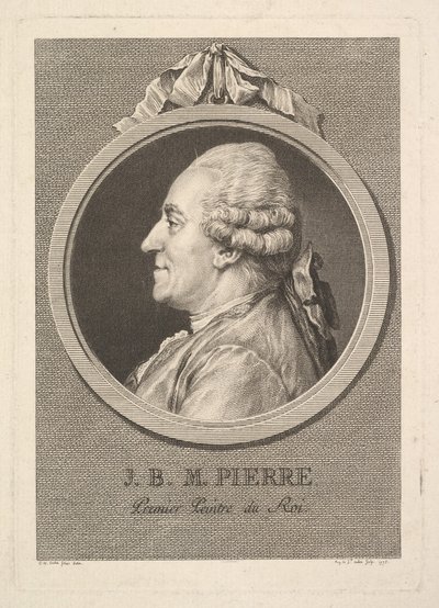 Retrato de Jean-Baptiste-Marie Pierre, 1775. de Augustin de Saint Aubin