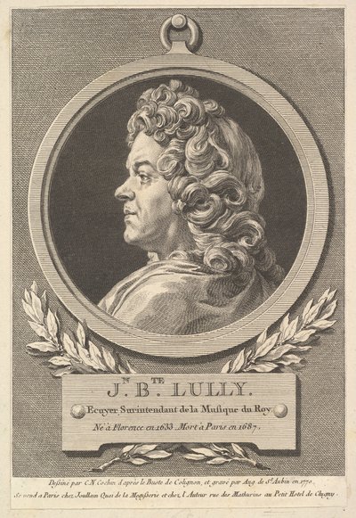 Retrato de Jean-Baptiste Lully, 1770. de Augustin de Saint Aubin
