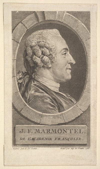 Retrato de Jean-Francoise Marmontel, 1765. de Augustin de Saint Aubin