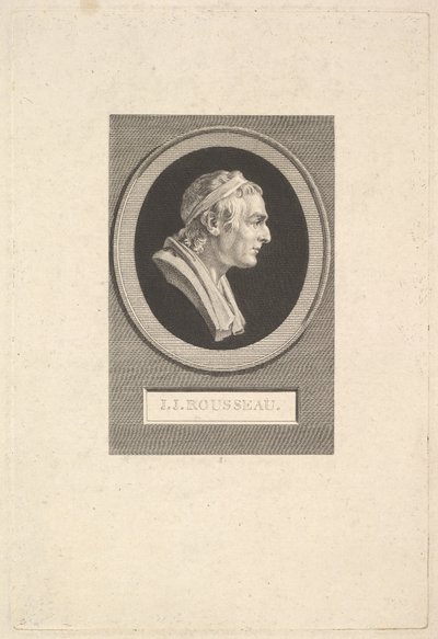 Retrato de Jean-Jacques Rousseau, 1801. de Augustin de Saint Aubin