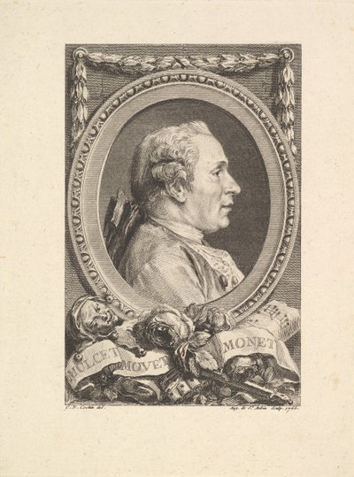 Retrato de Jean Monnet, 1765. de Augustin de Saint Aubin
