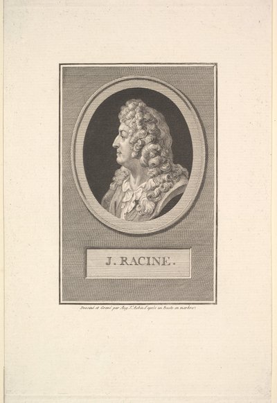 Retrato de Jean Racine, 1800. de Augustin de Saint Aubin
