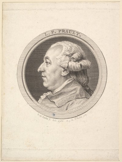 Retrato de LF Prault, 1787. de Augustin de Saint Aubin