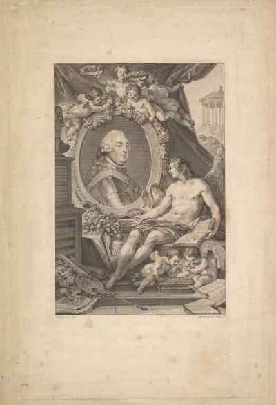 Retrato de Louis-Philippe, Duque de Orleans, 1778. de Augustin de Saint Aubin
