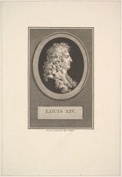 Retrato de Luís XIV, 1779. de Augustin de Saint Aubin