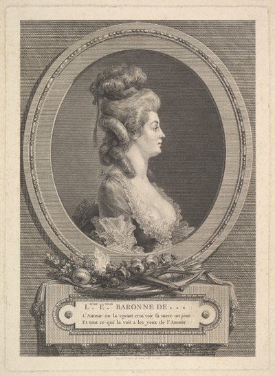 Retrato de Louise Émilie Baronne de ***, 1779. de Augustin de Saint Aubin