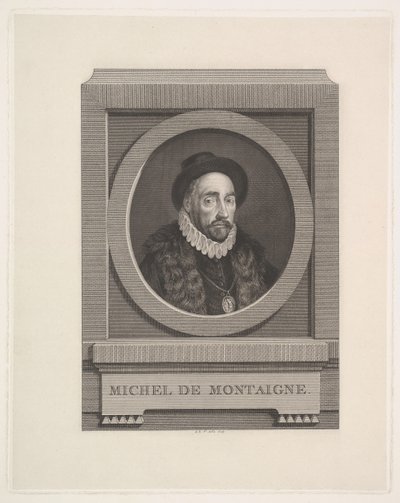 Retrato de Michel de Montaigne 1533-1592, 1774. de Augustin de Saint Aubin