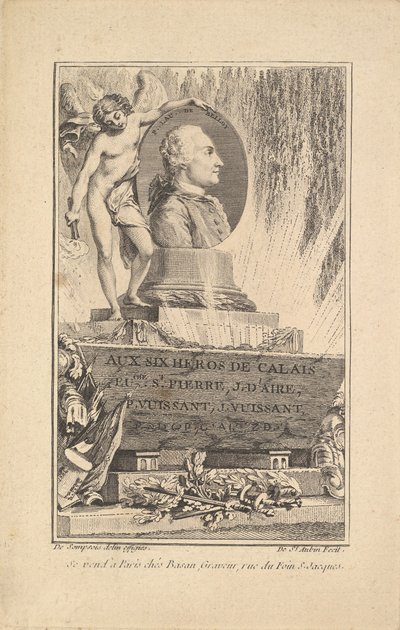 Retrato de Pierre Laurent de Belloy, ca. 1765 de Augustin de Saint Aubin