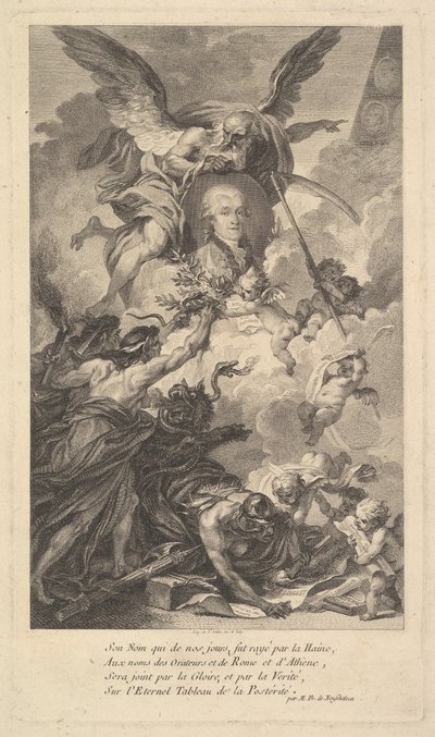 Retrato de Simon-Nicolas-Henri Linguet, 1780. de Augustin de Saint Aubin