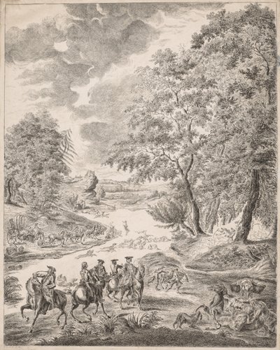 A caça ao veado de Augustin de Saint Aubin