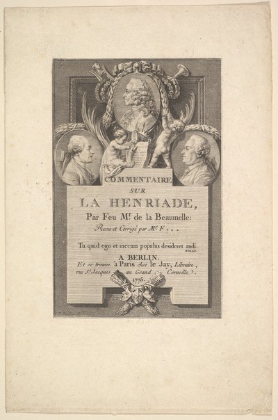 Voltaire, Fréron e la Beaumelle, 1775. de Augustin de Saint Aubin