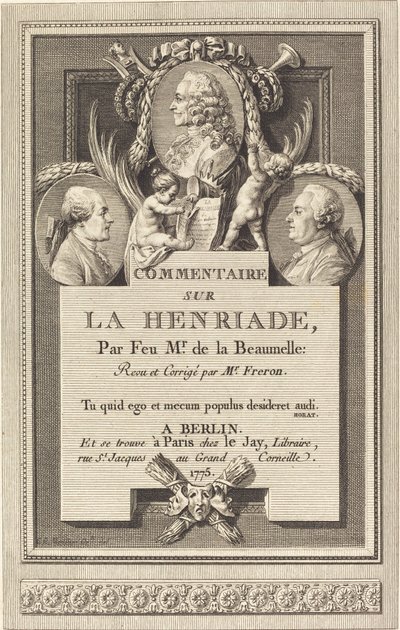 Comentário sobre a Henriade de Augustin de Saint Aubin after Clément Pierre Marillier