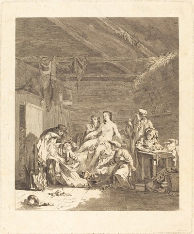 Le alavanca de la mariée russe (costume dos russos após a cerimônia de casamento e antes da festa de casamento) de Augustin de Saint Aubin after Jean Baptiste Le Prince