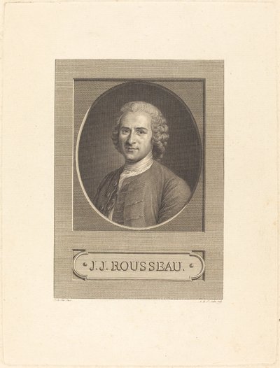 Frontispício: J.J. Rousseau de Augustin de Saint Aubin after Maurice Quentin