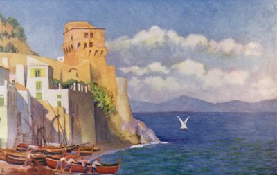 Cetara (litografia a cores) de Augustine Fitzgerald