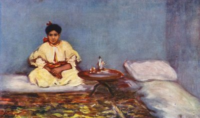 No bairro judeu, Tânger (litografia a cores) de Augustine Fitzgerald