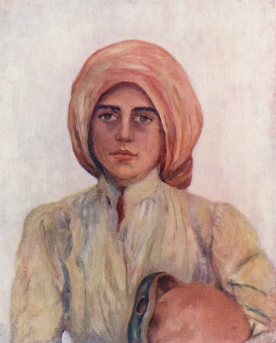 Camponesa de Capri (litografia a cores) de Augustine Fitzgerald