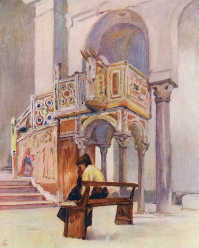 Púlpito de San Giovanni Del Toro, Ravello (litografia a cores) de Augustine Fitzgerald